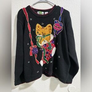 Vintage B.P. Design "Crazy Cat Lady" Ugly Christmas Sweater X-Large